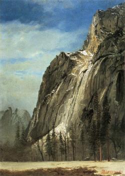 Albert Bierstadt : Cathedral Rocks A Yosemite View